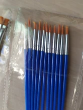 12 Uds. De pinceles de nailon para pintar, accesorios de arte para niños, pincel para pintar con acuarela, artículos de dibujo artístico