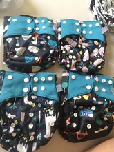 Mordedor venta al por mayor 4 unids/set bebé lavable pañales de tela café cubierta de pañal ajustable & reutilizable pañales de bolsillo envío gratis