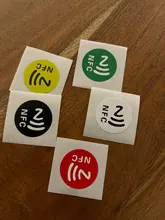 6 unids/lote NFC pegatinas etiquetas NFC213 Rfid etiqueta de la tarjeta de etiqueta de adhesivo etiquetas clave llaveros llavero muestra patrulla