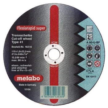 

Circle cutting METABO 125х1. 5х22 616196000