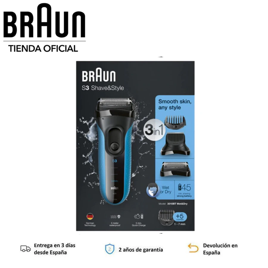 braun shave & style bt wet & dry 3010 series 3