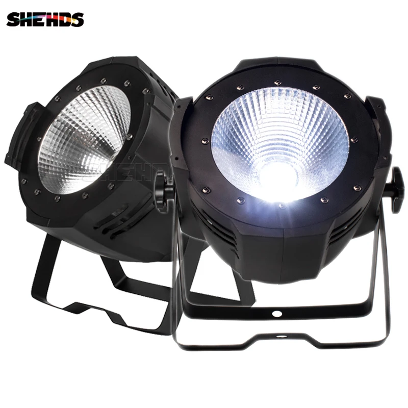 2pcs SHEHDS LED Par COB 200W warm + cool blinder lighting aluminum housing DMX512 stage light for theaters churches concert DJ