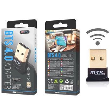 

Bluetooth 4.0 USB Adapter, Working Distance 20-50m, Black RT639 NE