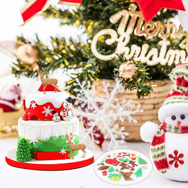 Oldes De Fondant De Navidad, Decoración De Cupcakes De Pastel De
