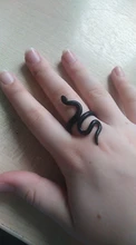 Anillo de serpiente gótico para hombre y Mujer, joyería de fiesta ajustable, góticas, color negro, exageradas, regalo