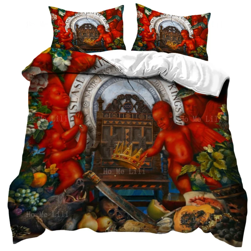 Kings Disease Nas Music Album Picture Art Red Angel Contiene La Corona Intorno Al Trono Rich Life Copripiumino Di Ho Me Lili