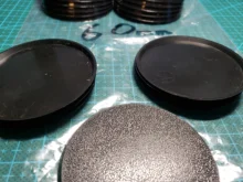 20 x 60mm bases For games plastic black bases