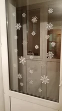 36pcs/lot White Snowflake Christmas Wall Stickers Glass Window Sticker Christmas Decorations