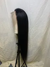 Luvin-pelucas de cabello humano para mujeres negras, barato, 180, 250 de densidad, 30, 40 pulgadas, liso, sin pegamento, Frontal, brasileño
