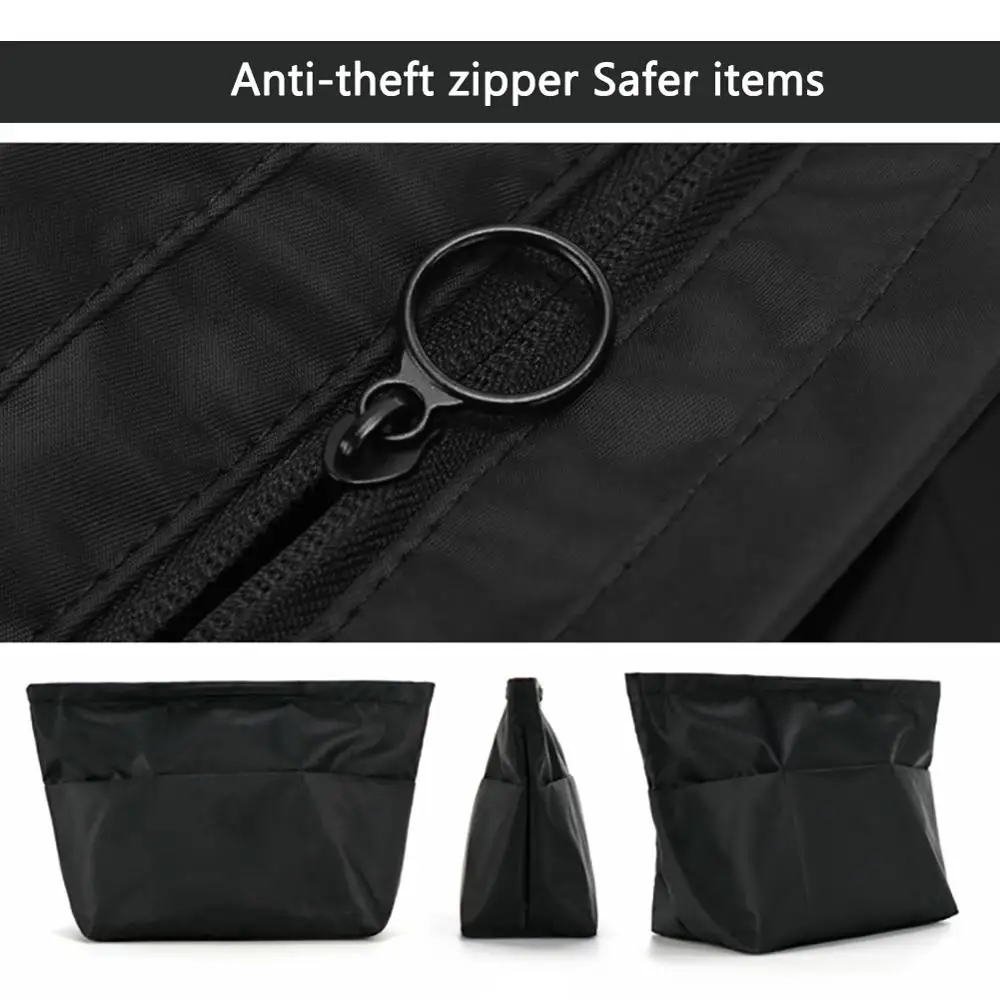 Black Nylon Cube Waterproof Portable Handbag Travel Bag Storage Bag- 1