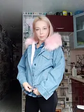 Short Coat Denim Jacket Elexs Korean Big-Fur-Collar Velvet Female Thick Student Winter