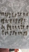 Dulce campana, 40 Uds., llaves pequeñas mezcladas, Vintage, bronce, Metal, aleación de Zinc, colgante encantador fabricación