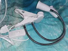 Light-Socket Base Desk-Lamp-Holder Gooseneck Clip-On-Cable Us-Plug On-Off-Switch Flexible