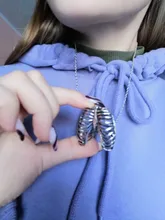 Collar de pecho anatómico para hombre, jaula de costilla humana, esqueleto colgante, moda novedosa, joyería de biología médica Vintage para hombre 2019