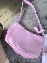 Bolso de piel sintética suave para mujer, bolsa de hombro pequeña de diseño a la moda, Color sólido Retro, Color púrpura