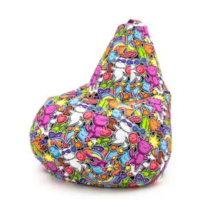 Armchair bag pear Oxford water repellent waterproof rainproof large soft frameless pouf ottoman for Home Cottage