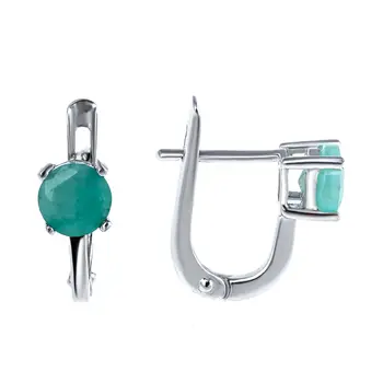 

Silver earrings with emerald Nat. (o)
