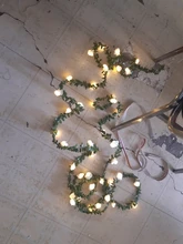 Flower Led Lights Garland-Decor Battery-Powered Fairy-String Rose Party Wedding-Valentines