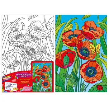 

Painting on canvas "Poppies" 20x30 cm Rosman 33250