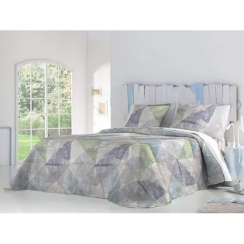 

FUNDECO-Bedspread reversionary Valentina Blue color 180x270 cm