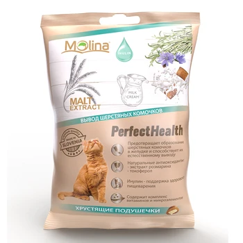 

Molina crispy pads D/Cats "conclusion of woolen lumps", 50g-12 PCs.