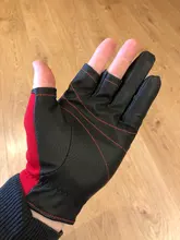 SeaKnight-guantes de pesca deportivos SK03, 1 par/lote, 3 guantes de cuero transpirable de medio dedo, equipo de pesca de neopreno y PU