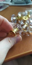 10 Uds acrílico Perillas de cristal tirador del cajón del armario perilla de manija de puerta en forma de diamante de la perilla de gabinete accesorio de muebles para el hogar sin tornillos