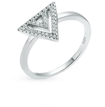 

Silver ring with cubic zirconia sunlight sample 925
