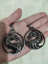LLavero de dragón para coche, juego novedoso, Llavero de Metal de llavero de Mortal Kombat, para regalo, llavero, joyería para coches