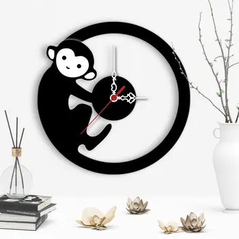 

Cute Monkey Design Decorative Wooden Wall Clock
