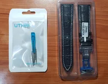 UTHAI Z09 Plus – correas de reloj de cuero genuino, pulsera universal de 12-24mm con hebilla de maripos, correa de hebilla de acero, correa de reloj de 22mm