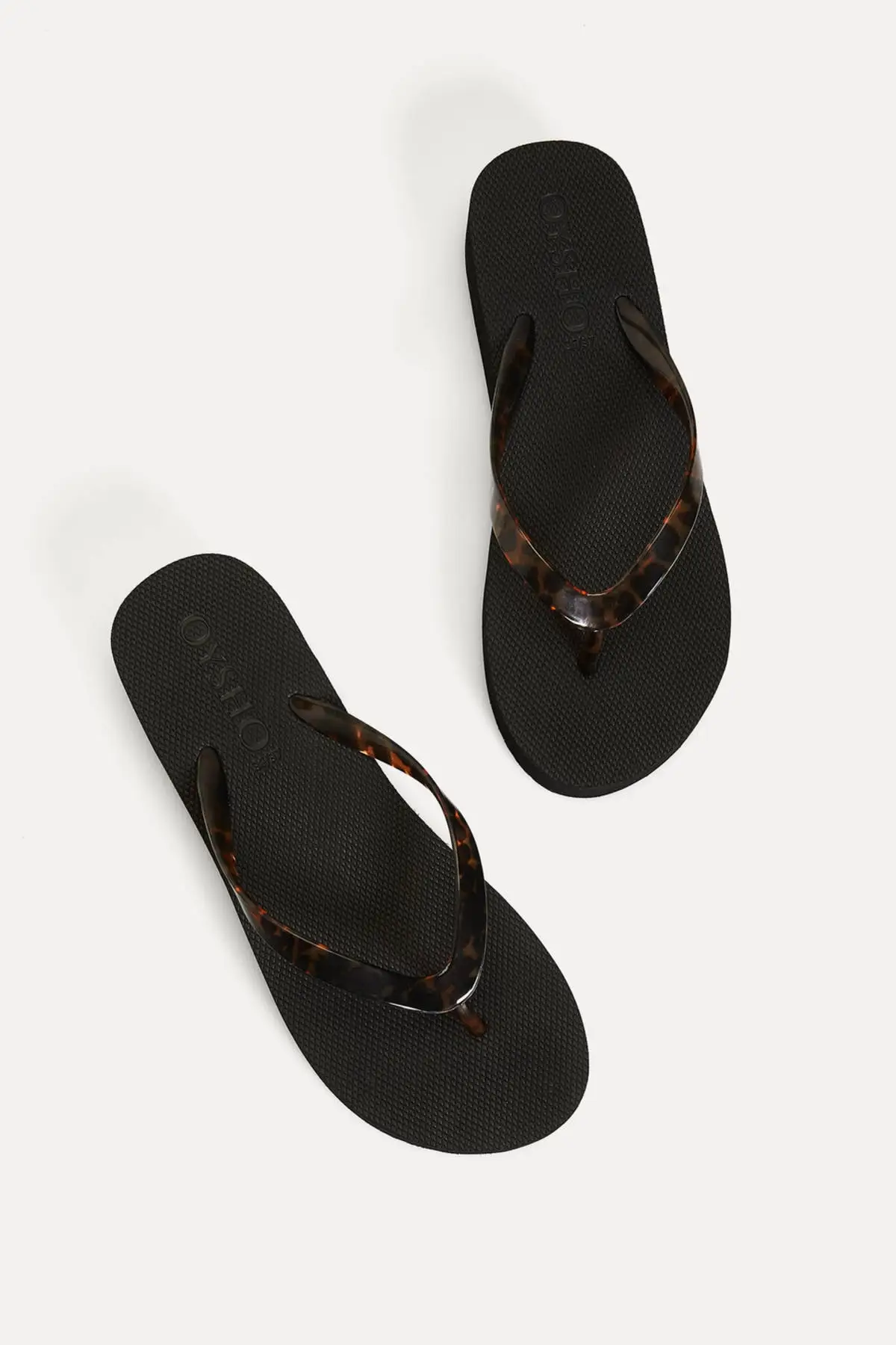 Zapatillas de playa Oysho para mujer, estampadas en negro, 36 41, hechas en  Turquía 11303680|Zapatillas| - AliExpress