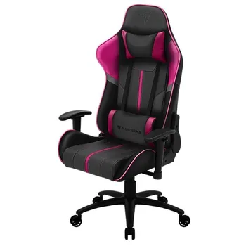 

Gamer thunderx3 chair bc3 boss fuchsia gray pink-steel frame-adjustable scraps-butterfly mechanism-piston