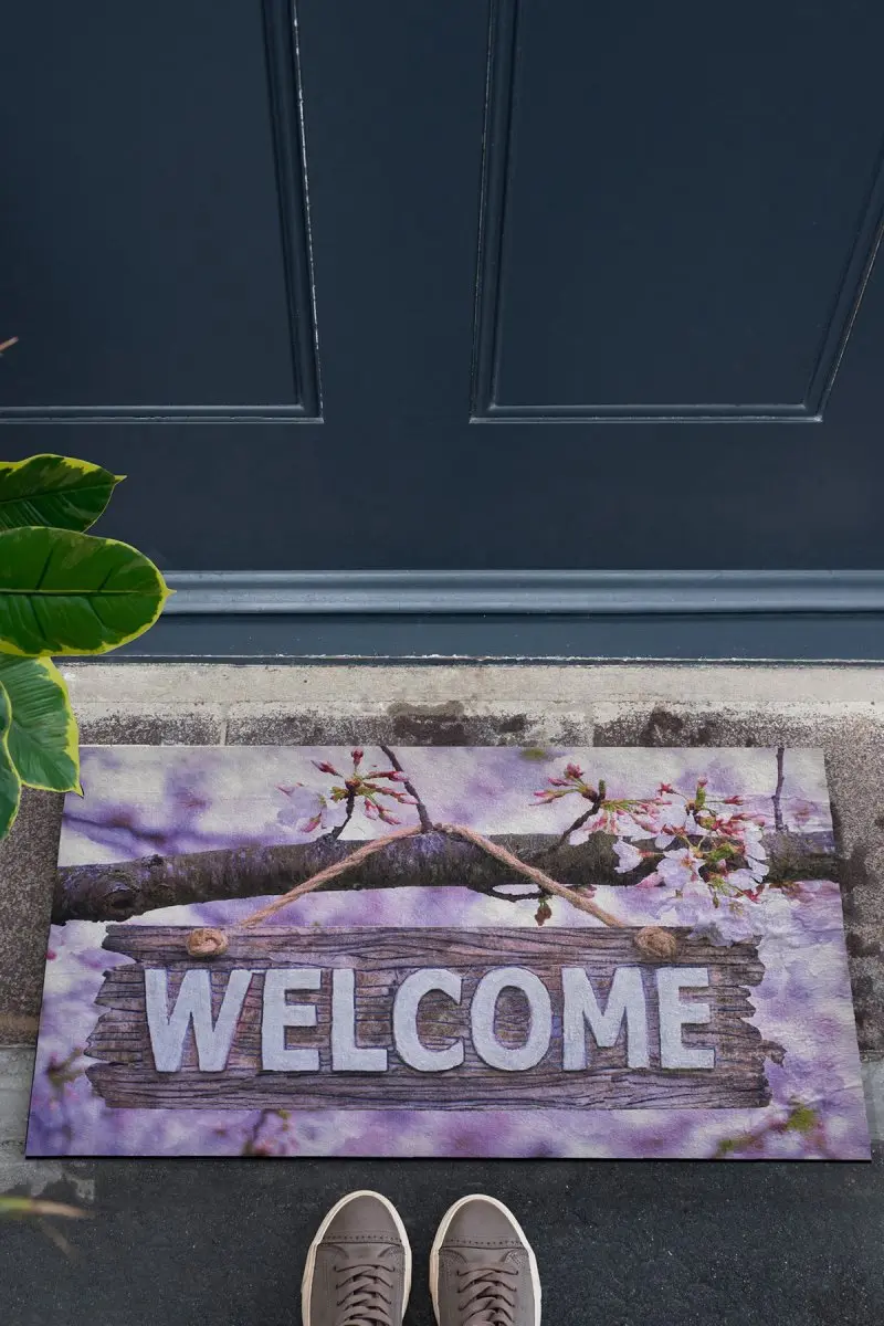 Дверной коврик-Дверной Коврик для помещений-Дверной матовый резиновый матовый-Дверной Коврик для помещений | рубиновый 45X70 см