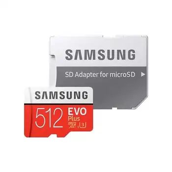 

Microsd card xc + adapter samsung evo plus-512gb-class 10 - 100 mb/s