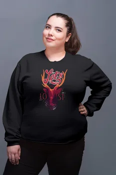 

Angemiel Wear Lets Get Lost Deer Black Women Sweatshirt
