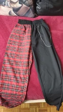 Pantalones Harajuku a cuadros para mujer, calzas casuales con cadena de cintura alta, pantalón con bolsillos, Punk, # T2G, novedad de 2021