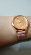 Conjunto de 2 uds. De relojes de lujo para mujer, de oro rosa, de pulsera, magnéticos, femenino