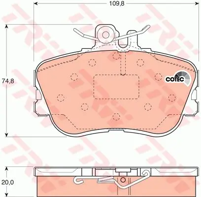 Колодки дисковые п. MB W202 1.8-2.8/2.0D-2.5TD 93-01 TRW GDB1094 | Автомобили и мотоциклы