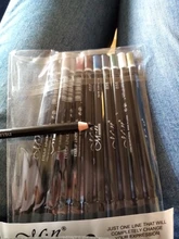 MENOW 12 unids/set impermeable maquillaje de lápiz de ojos Lápiz Delineador de ojos lápiz de ojos impermeable belleza Lápiz Delineador de ojos delineador de ojos lápiz cosméticos