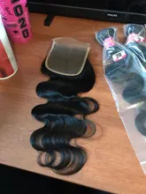 FABC-extensiones de pelo ondulado brasileño, con cierre, pelo humano ondulado prearrancado, proporción media, no remy, color negro Natural