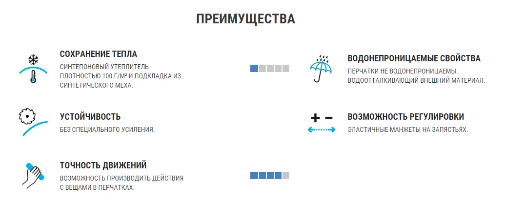 ПЕРЧАТКИ ГОРНОЛЫЖНЫЕ ВЗРОСЛЫЕ WARM FIT Wedze Decathlon