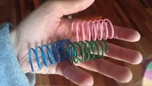 10Pcs Cute Cat Spring Toys Wide Durable Heavy Gauge Plastic Colorful Springs Cat Toy