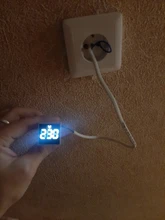 Mini voltímetro Digital redondo de 22mm, medidor de voltaje de CA 12-500V, Monitor de potencia, indicador LED, lámpara piloto, bricolaje