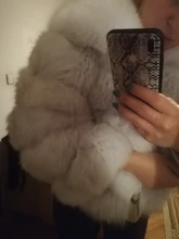 Maomaokong-Chaleco de piel de zorro Real Natural para mujer, 50CM, chaleco de piel de invierno, chaqueta, prendas de vestir a la moda silm, Chaleco de piel de zorro Real