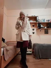 Fur Jacket Coats Teddy Faux-Fur Women Lambs Thick Long Winter Warm Chic Fashion Wool