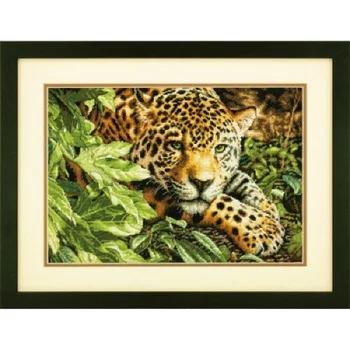 

Set for embroidery stitch dimensions leopard in repose (leopard) 35300