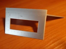Multifunction Ruler Woodworking-Tools Square Wooden 90-Degree-Gauge Aluminum-Alloy 45
