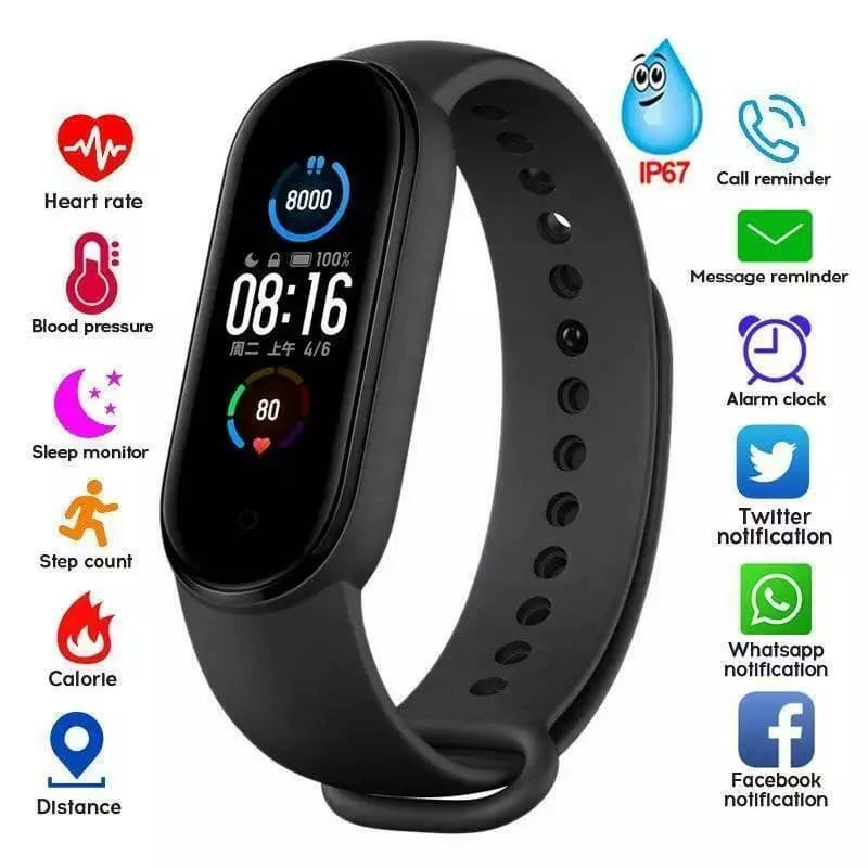M5 Смарт Браслет Умные Часы М5 Фитнес ip67 smart bracelet шагомер М4 Новый из России браслет