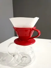 Motor de gotero de café de cerámica, taza de filtro de goteo de café de estilo V60, soporte separado para 1-4 tazas